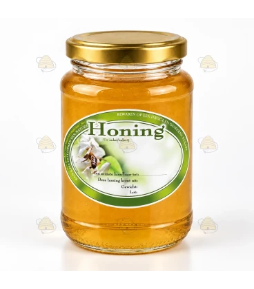Ovaal groen honingetiket