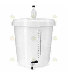 Brewferm gistingsemmer 30 liter met maatverdeling, kraan en waterslot