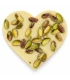 Wit honingchocolade hart met honing en pistache - 85 gram