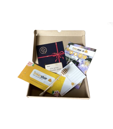 Fysieke cadeaukaart voor imkers – Feestelijk verpakt per post