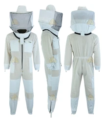 Imkeroverall AirFree, ronde kap wit - BeeFun®