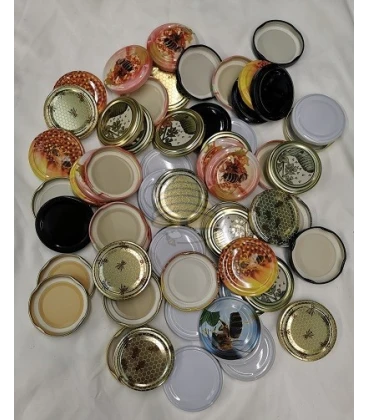 Tweedekans: Deksels assorti, 63 mm TO, 60 stucks