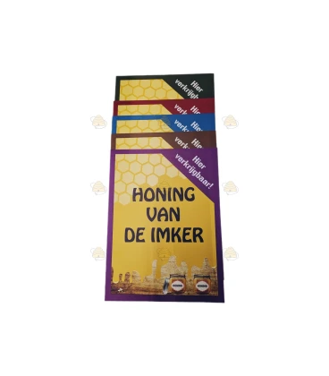 Bordje "Honing van de imker", in verschillende kleuren