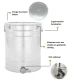 Aftapvat - rijper RVS 30 L / 40 KG
